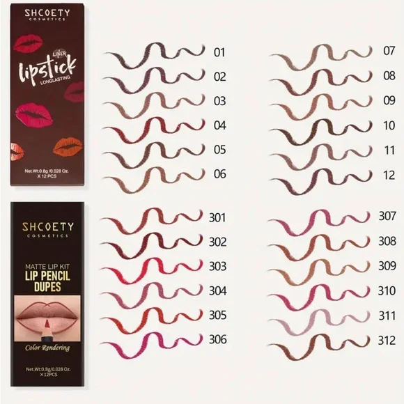 Cosmetics Lipstick Liner Set : pencils. 24pcs - Picture 8 of 9